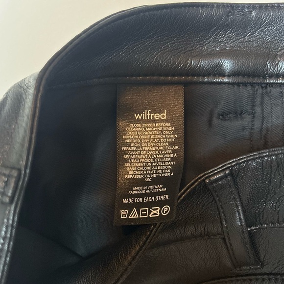 ARITZIA Wilfred The Melina Pant High-Waisted Vegan Leather Pants Black Size 4 - Picture 11 of 11